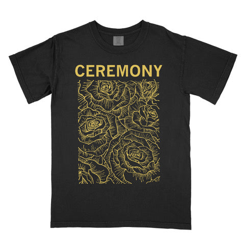 Yellow Roses Tee - Black